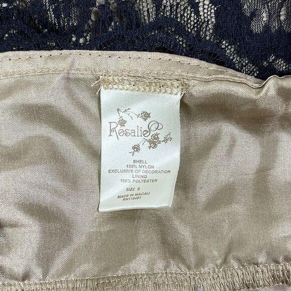 VTG Y2K Rosalie Babydoll Tank Top S Black Lace Overlay Sheer Whimsigoth - Picture 11 of 14